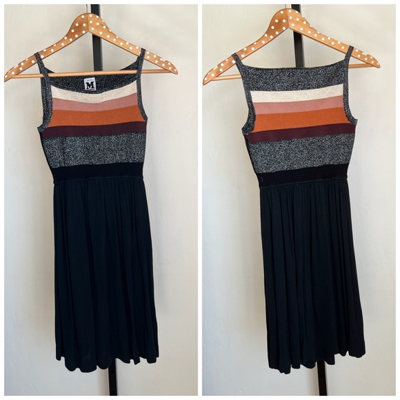 Missoni Black and Multicolor Striped Shimmer Dress US 2 - Picture 1 of 5